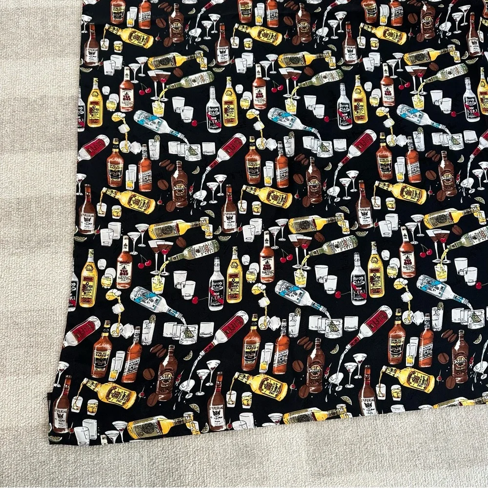 Vintage Nicole Miller Alcohol Bar Spirits Silk Scarf